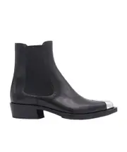 Alexander McQueen Pointed Toe Ankle-Top Boots 35,36,37,36.5 Black