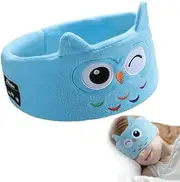 Kids Headphones Headband Wireless Adjustable Over The Ear Headband Headphones Sleep Music Eye Maskss Headband Earphones for Children Baby & Toddlers with Thin Speakers & Super Soft Fleece Headband