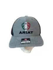 Ariat Mens Hat Mesh Snapback Mexico Flag Trucker 112 Western Baseball Cap Rodeo