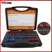 Nut and Bolt Thread Checker Nut and Bolt Gauges, 23 Inch & 21 Metric 44PCS NEW