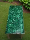 Green Malachite Coffee Table Slab - Unique Living Room Gemstone Furniture Slabs
