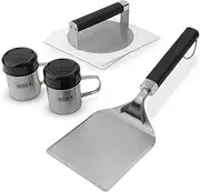 [weber] Smash Burger Press Set Spatula Shakers for BBQ Griddle