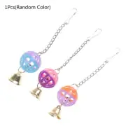 Parrot Chew Toys Swing Colorful Ball with Bells Bird Hanging Toy Cage Decoration