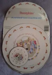 BUNNYKINS PLACEMAT and COASTER SET - CHRISTENING - BNIB (c)1992
