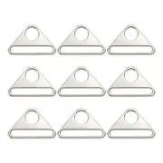 Triangle D Rings, 12 Pcs 2 Inch Triangle Buckle Adjuster, Silver Tone