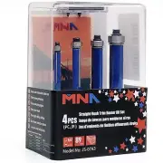 Top Bearing Flush Trimming Bits Set of 4, Straight Flush Trimming Router Bits...