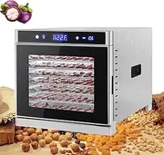 6/8 Trays Commercial Food 35°C-75°C Small Freeze Dryer Machine for Home/Commercial, Visible Window,LED Panel,Drying Fruit,Meat and Vegetables (Color : 8 -Silver)