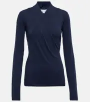 [Velvet] Velvet Meri cotton wrap top AU 16 blue