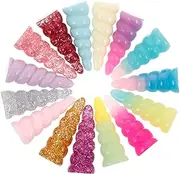 Unicorn Horns Diy Kit 25pcs Handmade Resin Horns Hair Accessories for Costumes Headdress Decorations