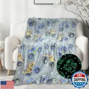 Wesan Dinosaur Glow in The Dark Blanket Boys Dino Toys Kids Shark Truck Toy f