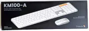 ProtoArc Slim Backlit Bluetooth Keyboard & Mouse for Mac, KM100-A, White Silver