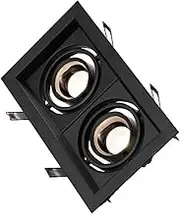 POPETPOP Light Fixture Frame for Spotlight Housing with Double Heads Design for Easy DIY Lighting Kitchen Dining Hallway Shop Window