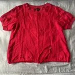 RED SHORT SLEEVE TOP 紅短袖上衣