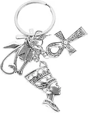 [MOBUTOFU] Backpack Charms Key Chains Men Amulet Key Chains Keychains for Backpacks Egypt Keyring Egyptian Keyring Bag Hanging Ornament Decorative Keychain Unique Keychains Silver Alloy