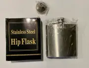 6 oz Stainless Steel Hip Flask Portable, Engravable w/ Funnel! NEW