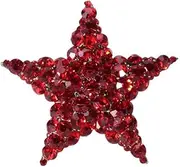 [BBirTtyQV] Chinese Red Diamond Five-Pointed Star Pin Temperament Clothing Accessories Brooch Corsage