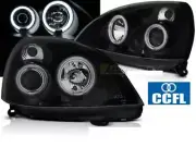 Proyector faros for Renault Clio 2 II 01-05 Angel Eyes CCFL negro envío gratis L