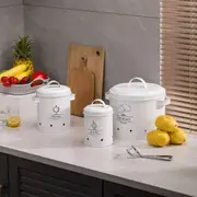 3PCS Potatoes Onions Garlic Bin Vegetable Rack Storage Tins Breathable Fruit