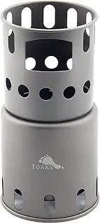 TOAKS STV-12 Titanium Backpacking Wood Burning Stove (Small) Outdoor Titanium Cooking System