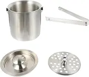 1Pc Portable Double Walled Stainless Steel Ice Bucket Chiller for Wine Beer Easy to Clean for Ktv Bar and Home Use