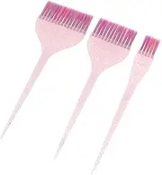 PENIKOKO 3pcs Set Hair Dyeing Comb Highlighting Comb Long Handle Color Brush Hair Color Application Salon Tinting Brush Long Tail Hair Color Brushes Hair Dyeing Brush Nylon