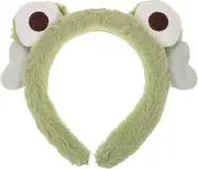 Holibanna Cute Plush Frog Face Wash Headband for Women Cartoon Hairband for Makeup Shower Spa Facial Masks Comfortable Hair Accessories