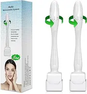 Derma Roller - Adjustable Microneedling Pen Derma Stamp for Hair, Beard Growth - Amazing Skin Pen for Face, Made of Titanium Alloy (2 pcs)