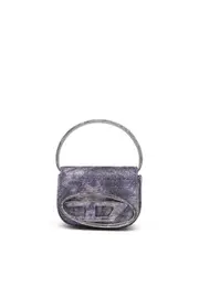 [Diesel] Diesel - 1DR Xs-Iconic mini bag in shimmer fabric - Crossbody Bags - Woman - Blue UNI Blue