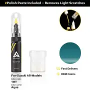 Touch Up Paint For Suzuki All Models 1HT Aqua With Polish Paste