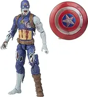 MARVEL - Legends Series - 6inch Zombie Captain America - Entertainment Inspired - 1 Accessory - Premium Design - Collectible Action Figure and Toys for Kids - Boys and Girls - F0330 - Ages 4+