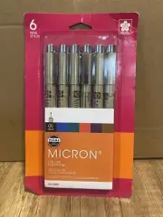 Sakura Pigma Micron Pens 05/.45mm ASSORTED Colors 6 Pack