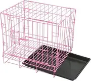 COLLBATH Versatile Pet Carrier Dog Crate Cat Carrier Car Kennel Metal Wire Cage Small Dog Kennel Indoor Outdoor Multi-pet Suitable