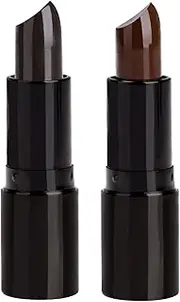 Professional Hair Color Lipstick Non-toxic Olive Oil In Crayon Cover White Temporary Hair Dyeing (2 Packs-Dark brown+Coffee)