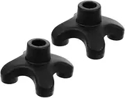 MOTHNUR 2Pcs Nonslip Rubber Cane Tips for Enhanced Stability Self Standing Walking Stick Base for Seniors Four Leg Support Structure for Comfortable Outdoor Use