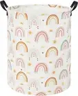 Rainbow Kids Laundry Basket Baby Hamper Toy Storage Bin Sun