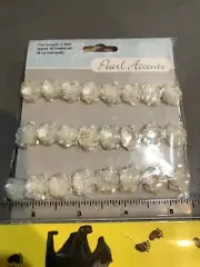 Rosettes Sequin flower trim 36" Bridal trim craft