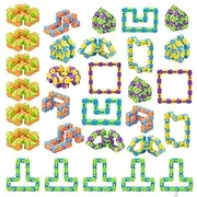 30 Pack 24 Links Fidget Toy Wacky Tracks Snap and Click Fidgets Sensory Toys Christmas Party Favors, Classroom Reward, School, Valentines Gifts for Adults, Kids, Teens, Students