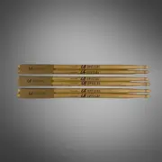 LA SPECIALS 5B Hickory Drumsticks Oval Wood Tip Three Pairs