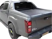 STIDPFZX Aluminum Hard Retractable Manual Tri-fold Bed Tonneau Cover Compatible for Dmax L200 L300