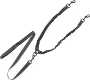 WOONEKY One Tow Two Traction Ropes for Dogs Conditioner Pet Leash Leads Dual Dog No Holder Retractable Puppy Tie Feeder Ties Dispenser Walk Two Leash Handle No Black Polyester