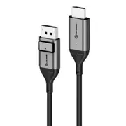 Alogic ULDPHD02-SGR 2m Ultra Ultra DisplayPort 1.4 to HDMI 2.0 Cable Male to Male 4K@60Hz
