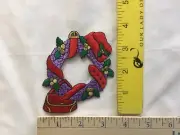 Red Hat Lady Iron on (or sew on) Christmas Appliqué