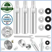3 Pcs M10 Angle Grinder Extension Shaft Set Heavy-Duty Polishing & Grinding