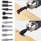 DIY Practical Carpentry Woodworking HSS Steel Rotary Burr Drill Bits Wood Rasp