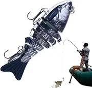 JIEBWCHA Fishing Bait - Multi-Jointed Fish Lures with Hook,Colorful Slow Sinking Bait, Angling Tackle for Outdoor