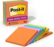 Post-it Super Sticky Notes Rio De Janeiro Collection 101 x 101mm 675-6SSUC (Pack of 6)