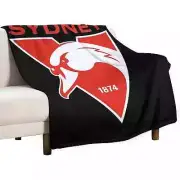 SYDNEY SWANS AFL Throw Blanket 60x50inch