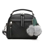 Mini Tassel Messenger Bags PU Leather Handbag For Women Fashion Female Shoulder Bags With Ball Ladies Party Crossbody Bag