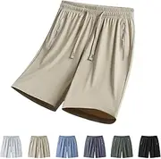[Generic] Ice Silk Quick Drying Stretch Pants, Iced Active Shorts for Men