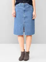 《CUPIO》現貨 GAP 1969 A-LINE DENIM SKIRT 刷色合身及膝牛仔裙(0/25R)